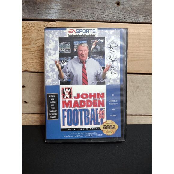 VTG Sega Genesis John Madden Football 93 Video Game EA Sports Complete - Picture 1 of 3